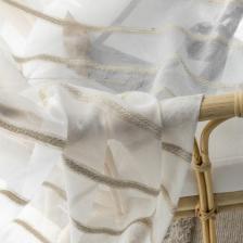 Шифоновые шторы HANLU прозрачные в льняную полоску Шифоновые шторы HANLU прозрачные в льняную полоску