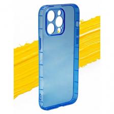 Чехол для Apple iPhone 14 Pro Max / чехол на айфон 14 про макс с полной защитой камеры прозрачный синий Чехол для Apple iPhone 14 Pro Max / чехол на айфон 14 про макс с полной защитой камеры прозрачный синий