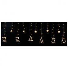 гирлянда-бахрома MAXIJOY Елочные украшения 2,5х0,9м 138LED теплый белый свет гирлянда-бахрома MAXIJOY Елочные украшения 2,5х0,9м 138LED теплый белый свет