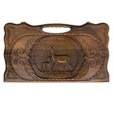 Нарды резные "Олень" с ручкой 50 Нарды резные "Олень" с ручкой 50