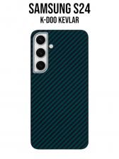 Чехол карбоновый KZDOO Keivlar для Galaxy S24 (Синий) Чехол карбоновый KZDOO Keivlar для Galaxy S24 (Синий)