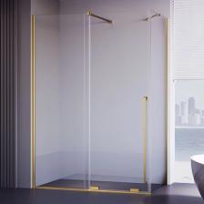 Душевой уголок Veconi Premium Trento PTC-SP-50G 130х80 см, профиль брашированное золото, стекло прозрачное Душевой уголок Veconi Premium Trento PTC-SP-50G 130х80 см, профиль брашированное золото, стекло прозрачное