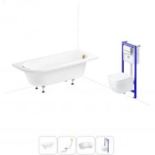 Комплексное предложение для обустройства ванной комнаты по специальной цене. Каждый элемент набора продуман и отвечает лучшим сантехническим решениям для ежедневного комфорта, максимальной гигиены и гарантирует надежный и безопасный монтаж. ВАННА ИЗ ЛИТЬЕВОГО АКРИЛА ОТ LAVINIA BOHO Акриловая ванна Art II производится в размере 170*72,5 см с лево- и правосторонним разворотом и сконструирована для установки в угол. В сочетании с лицевым экраном визуально выглядит как отдельностоящее изделие. Плотное примыкание бортиков к стене защищает от попадания брызг на пол при принятии душа, а мусор и мелкие предметы не скапливаются возле чаши. На широких угловых площадках можно размещать предметы гигиены на расстоянии вытянутой руки. Усиленный армированный корпус ванны отлично сохраняет форму и не деформируется при нагрузках и наполнении чаши горячей водой. ПРОЧНЫЕ ОПОРЫ ИЗ СТАЛИ Ванна монтируется на оригинальные стальные ножки и стабилизируется креплениями к стене. Конструкция надежно фиксирует чашу и равномерно распределяет динамическую нагрузку до 350 кг. Регулировка опор по высоте нивелирует перепады уровня пола на различных поверхностях. СИФОН С ПОВЫШЕННОЙ ФУНКЦИОНАЛЬНОСТЬЮ Автоматический слив-перелив Useful Extras от Wellsee с донным клапаном click-clack и съемной накладкой на перелив изготовлен из полипропилена повышенной прочности. Накладка на перелив и крышка донного клапана выполнены из латуни. Функция верхней очистки позволяет с легкостью устранять возможные засоры, а плоский гидрозатвор служит барьером для неприятных канализационных газов и занимает минимум места под ванной. ПОДГОЛОВНИК НА САМОКЛЕЯЩЕЙСЯ ЛЕНТЕ Подголовник на ванну от Wellsee из вспененного полиуретана с гелевой структурой гипоаллергенен и безопасен для здоровья человека. Благодаря волнообразной форме и высокой эластичности подушка мгновенно адаптируется к изгибам тела, равномерно распределяет нагрузку в шейно-воротниковой зоне. Поверхность изделия не впитывает влагу и запахи, что гарантирует высокий уровень гигиены и износостойкость при продолжительном контакте с водой. ПОДВЕСНОЙ УНИТАЗ LAVINIA BOHO СО 100% ОТКРЫТЫМ КРАЕМ Унитаз Lavinia Boho One в минималистичном дизайне — бестселлер поколения безободковой керамики из санфарфора. Гладкая беспористая поверхность обладает повышенной прочностью и износостойкостью, не скапливает грязь и сокращает рост бактерий. Чаша Rimless со скрытым креплением качественно омывается с первого смыва без брызг и обеспечивает 100% гигиеничность и простоту в уходе за изделием. При мощном каскадном смыве выделения сразу попадают в воду и блокируются жидкостью, минимизируя распространение неприятных запахов. БЫСТРОСЪЕМНОЕ СИДЕНЬЕ С КРЫШКОЙ Эргономичная форма сиденья позволяет с удобством расположиться людям разного возраста и комплекции. Благодаря встроенным в петли демпферам сиденье с крышкой опускаются мягко и бесшумно. Установить или снять сиденье можно всего за несколько секунд одним нажатием. Конструкция выдерживает нагрузку до 400 кг и имеет более 100.000 циклов открывания/закрывания. Сиденье из дюропласта гипоаллергенно и полностью безопасно при контакте с кожей человека. УНИВЕРСАЛЬНАЯ ИНСТАЛЛЯЦИЯ С БЕСШОВНЫМ БАЧКОМ Инсталляционная система Lavinia Boho Relfix с универсальным креплением позволяет производить не только стандартный «прямой» монтаж рамы к стене, но и осуществлять «поворотный» монтаж, вплоть до установки в угол помещения. Цельнолитой бачок системы изготовлен из долговечного полимерного материала HDPE и изолирован от конденсационной влаги. Все соединительные элементы бачка для подключения инсталляции к трубопроводу изготовлены из латуни. ДИСПЕНСЕР ДЛЯ ДЕЗОДОРАЦИИ Дозатор для дезинфицирующих средств устанавливается в бачок инсталляционной системы RelFix и поддерживает гигиену унитаза, аромат свежести в туалетной комнате. Благодаря точной подгонке резервуара под туалетные блоки при каждом смыве с водой поступает одинаковое количество дезинфицирующего средства, которое равномерно распределяется по чаше унитаза. УЛЬТРАТОНКАЯ КЛАВИША СМЫВА Ультратонкий монтаж панели смыва сохраняет эстетику всей конструкции, а также об Комплексное предложение для обустройства ванной комнаты по специальной цене. Каждый элемент набора продуман и отвечает лучшим сантехническим решениям для ежедневного комфорта, максимальной гигиены и гарантирует надежный и безопасный монтаж. ВАННА ИЗ ЛИТЬЕВОГО АКРИЛА ОТ LAVINIA BOHO Акриловая ванна Art II производится в размере 170*72,5 см с лево- и правосторонним разворотом и сконструирована для установки в угол. В сочетании с лицевым экраном визуально выглядит как отдельностоящее изделие. Плотное примыкание бортиков к стене защищает от попадания брызг на пол при принятии душа, а мусор и мелкие предметы не скапливаются возле чаши. На широких угловых площадках можно размещать предметы гигиены на расстоянии вытянутой руки. Усиленный армированный корпус ванны отлично сохраняет форму и не деформируется при нагрузках и наполнении чаши горячей водой. ПРОЧНЫЕ ОПОРЫ ИЗ СТАЛИ Ванна монтируется на оригинальные стальные ножки и стабилизируется креплениями к стене. Конструкция надежно фиксирует чашу и равномерно распределяет динамическую нагрузку до 350 кг. Регулировка опор по высоте нивелирует перепады уровня пола на различных поверхностях. СИФОН С ПОВЫШЕННОЙ ФУНКЦИОНАЛЬНОСТЬЮ Автоматический слив-перелив Useful Extras от Wellsee с донным клапаном click-clack и съемной накладкой на перелив изготовлен из полипропилена повышенной прочности. Накладка на перелив и крышка донного клапана выполнены из латуни. Функция верхней очистки позволяет с легкостью устранять возможные засоры, а плоский гидрозатвор служит барьером для неприятных канализационных газов и занимает минимум места под ванной. ПОДГОЛОВНИК НА САМОКЛЕЯЩЕЙСЯ ЛЕНТЕ Подголовник на ванну от Wellsee из вспененного полиуретана с гелевой структурой гипоаллергенен и безопасен для здоровья человека. Благодаря волнообразной форме и высокой эластичности подушка мгновенно адаптируется к изгибам тела, равномерно распределяет нагрузку в шейно-воротниковой зоне. Поверхность изделия не впитывает влагу и запахи, что гарантирует высокий уровень гигиены и износостойкость при продолжительном контакте с водой. ПОДВЕСНОЙ УНИТАЗ LAVINIA BOHO СО 100% ОТКРЫТЫМ КРАЕМ Унитаз Lavinia Boho One в минималистичном дизайне — бестселлер поколения безободковой керамики из санфарфора. Гладкая беспористая поверхность обладает повышенной прочностью и износостойкостью, не скапливает грязь и сокращает рост бактерий. Чаша Rimless со скрытым креплением качественно омывается с первого смыва без брызг и обеспечивает 100% гигиеничность и простоту в уходе за изделием. При мощном каскадном смыве выделения сразу попадают в воду и блокируются жидкостью, минимизируя распространение неприятных запахов. БЫСТРОСЪЕМНОЕ СИДЕНЬЕ С КРЫШКОЙ Эргономичная форма сиденья позволяет с удобством расположиться людям разного возраста и комплекции. Благодаря встроенным в петли демпферам сиденье с крышкой опускаются мягко и бесшумно. Установить или снять сиденье можно всего за несколько секунд одним нажатием. Конструкция выдерживает нагрузку до 400 кг и имеет более 100.000 циклов открывания/закрывания. Сиденье из дюропласта гипоаллергенно и полностью безопасно при контакте с кожей человека. УНИВЕРСАЛЬНАЯ ИНСТАЛЛЯЦИЯ С БЕСШОВНЫМ БАЧКОМ Инсталляционная система Lavinia Boho Relfix с универсальным креплением позволяет производить не только стандартный «прямой» монтаж рамы к стене, но и осуществлять «поворотный» монтаж, вплоть до установки в угол помещения. Цельнолитой бачок системы изготовлен из долговечного полимерного материала HDPE и изолирован от конденсационной влаги. Все соединительные элементы бачка для подключения инсталляции к трубопроводу изготовлены из латуни. ДИСПЕНСЕР ДЛЯ ДЕЗОДОРАЦИИ Дозатор для дезинфицирующих средств устанавливается в бачок инсталляционной системы RelFix и поддерживает гигиену унитаза, аромат свежести в туалетной комнате. Благодаря точной подгонке резервуара под туалетные блоки при каждом смыве с водой поступает одинаковое количество дезинфицирующего средства, которое равномерно распределяется по чаше унитаза. УЛЬТРАТОНКАЯ КЛАВИША СМЫВА Ультратонкий монтаж панели смыва сохраняет эстетику всей конструкции, а также об