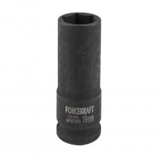Головка торцевая ударная глубокая тонкостенная 19 мм с 6 гранями и разъемом 1/2'' от бренда Forcekraft — это надежный инструмент, специально созданный для откручивания крепежа с использованием пневмогайковерта или ударных нагрузок. Давайте подробнее рассмотрим ее характеристики и преимущества:Основные характеристики:Тип: Ударная глубокая торцевая головка с 6 гранями и разъемом 1/2''.Размер: 19 мм.Общая длина: 78 мм.Глубина граней: 35 мм.Материал: Высококачественная хромомолибденовая сталь, обеспечивающая прочность и долговечность.Преимущества:Глубокий профиль: Позволяет работать с длинными болтами и гайками, обеспечивая легкий доступ даже в ограниченных пространствах, что делает ее незаменимой в сложных условиях.Тонкая стенка: Конструкция головки позволяет эффективно работать с крепежом, даже если пространство ограничено, что значительно упрощает выполнение задач по ремонту и обслуживанию.Надежный захват: Шестигранная форма головки обеспечивает надежный захват крепежа, что позволяет передавать больше крутящего момента на гайку или болт и снижает риск срыва грани.Широкая область применения: Головка идеально подходит для автомобильного ремонта, механических работ, строительных проектов и других областей, где требуется надежное крепление, что делает ее универсальным инструментом для профессионалов и автолюбителей.Эта головка станет отличным помощником в работе, обеспечивая высокую эффективность и качество! Головка торцевая ударная глубокая тонкостенная 19 мм с 6 гранями и разъемом 1/2'' от бренда Forcekraft — это надежный инструмент, специально созданный для откручивания крепежа с использованием пневмогайковерта или ударных нагрузок. Давайте подробнее рассмотрим ее характеристики и преимущества:Основные характеристики:Тип: Ударная глубокая торцевая головка с 6 гранями и разъемом 1/2''.Размер: 19 мм.Общая длина: 78 мм.Глубина граней: 35 мм.Материал: Высококачественная хромомолибденовая сталь, обеспечивающая прочность и долговечность.Преимущества:Глубокий профиль: Позволяет работать с длинными болтами и гайками, обеспечивая легкий доступ даже в ограниченных пространствах, что делает ее незаменимой в сложных условиях.Тонкая стенка: Конструкция головки позволяет эффективно работать с крепежом, даже если пространство ограничено, что значительно упрощает выполнение задач по ремонту и обслуживанию.Надежный захват: Шестигранная форма головки обеспечивает надежный захват крепежа, что позволяет передавать больше крутящего момента на гайку или болт и снижает риск срыва грани.Широкая область применения: Головка идеально подходит для автомобильного ремонта, механических работ, строительных проектов и других областей, где требуется надежное крепление, что делает ее универсальным инструментом для профессионалов и автолюбителей.Эта головка станет отличным помощником в работе, обеспечивая высокую эффективность и качество!