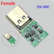 Адаптер C PD JACK 5 В 9 В 12 В 15 В 20 В триггерный разъем USB-C Мужская/гнездовая вилка Адаптер C PD JACK 5 В 9 В 12 В 15 В 20 В триггерный разъем USB-C Мужская/гнездовая вилка