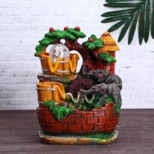 Фонтан «Слоны у воды», 13.5x18x27 см, с подсветкой Фонтан «Слоны у воды», 13.5x18x27 см, с подсветкой