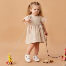 Платье для девочки «Крошка Я. Цветы», рост 92-98 см, бежевое Платье для девочки «Крошка Я. Цветы», рост 92-98 см, бежевое