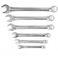 Набор комбинированных ключей предназначен для работы с резьбовыми соединениями. Пригодится в автомастерской, гараже, на ремонтно-строительной площадке. Комплект изготовлен из высокопрочной хромованадиевой стали, стойкой к большим нагрузкам. Благодаря высококачественному покрытию исключено образование коррозии и повреждений. Набор комбинированных ключей предназначен для работы с резьбовыми соединениями. Пригодится в автомастерской, гараже, на ремонтно-строительной площадке. Комплект изготовлен из высокопрочной хромованадиевой стали, стойкой к большим нагрузкам. Благодаря высококачественному покрытию исключено образование коррозии и повреждений.