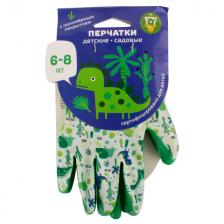 перчатки детские п/э GARDEN SHOW Динозаврики р5 полимерное покрытие перчатки детские п/э GARDEN SHOW Динозаврики р5 полимерное покрытие