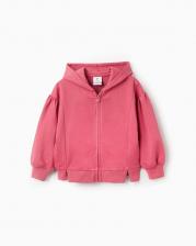 Детская розовая толстовка с длинным рукавом Zippy, розовый Детская розовая толстовка с длинным рукавом Zippy, розовый