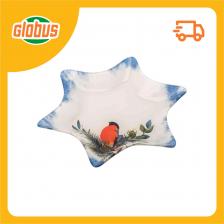 Блюдо с рисунком снегирь Блюдо с рисунком снегирь