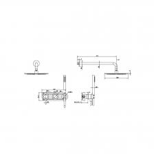 Встраиваемая душевая система для душа ABBER Wasser Kreis (AF8118BG) без излива, с душевой лейкой, золотая Встраиваемая душевая система для душа ABBER Wasser Kreis (AF8118BG) без излива, с душевой лейкой, золотая