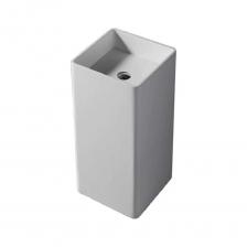 Отдельностоящая напольная раковина UNI-FLOW KUBE белый матовый FS502-400 Matt White Отдельностоящая напольная раковина UNI-FLOW KUBE белый матовый FS502-400 Matt White