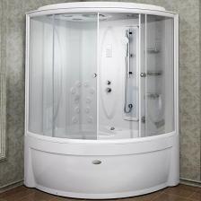 Душевой бокс Radomir Вирсавия 170x125 левый белый стекло прозрачное Душевой бокс Radomir Вирсавия 170x125 левый белый стекло прозрачное