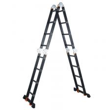 Лестница алюминиевая Startul ST9930-04, многофункциональная, 4х4 ступеней (стрем.-229см,лестн.-465см, 13,8 кг, BLACK LINE Лестница алюминиевая Startul ST9930-04, многофункциональная, 4х4 ступеней (стрем.-229см,лестн.-465см, 13,8 кг, BLACK LINE