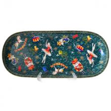 блюдо KORALL Щелкунчик и мышиный король 33х15см овальное фарфор зеленый блюдо KORALL Щелкунчик и мышиный король 33х15см овальное фарфор зеленый