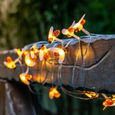 Садовая гирлянда на солнечной батарее «Пчёлки» Uniel, IP44, 3.8 м, теплый белый Садовая гирлянда на солнечной батарее «Пчёлки» Uniel, IP44, 3.8 м, теплый белый