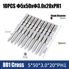 10 шт. 50/60 мм 801 Набор насадок для электрического крестового шуруповерта PH00/0/1/2 ударная Отвертка Phillips сверло магнитное 5 мм круглый хвостовик 10 шт. 50/60 мм 801 Набор насадок для электрического крестового шуруповерта PH00/0/1/2 ударная Отвертка Phillips сверло магнитное 5 мм круглый хвостовик