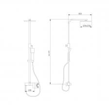 Душевая система для душа ABBER Daheim (AF8220NGL) без излива, с душевой лейкой Душевая система для душа ABBER Daheim (AF8220NGL) без излива, с душевой лейкой