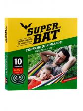 Спирали от комаров "SuperBat", зелёные, бездымные, 10 шт Спирали от комаров "SuperBat", зелёные, бездымные, 10 шт