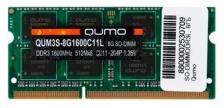 Оперативная память Qumo QUM3S-8G1600C11L DDR3L 1x8 GB SODIMM для ноутбука Оперативная память Qumo QUM3S-8G1600C11L DDR3L 1x8 GB SODIMM для ноутбука