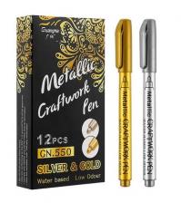 Маркеры Coliky металлические золотые и серебряные Маркеры Coliky металлические золотые и серебряные