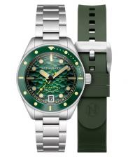 Мужские часы Challenger Automatic с браслетом из цельной нержавеющей стали, 42 мм Spinnaker Мужские часы Challenger Automatic с браслетом из цельной нержавеющей стали, 42 мм Spinnaker