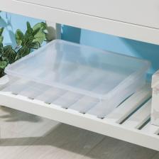 Ящик для хранения «Кристалл», 9 л, 40x33.5x8.5 см, с крышкой, прозрачный Ящик для хранения «Кристалл», 9 л, 40x33.5x8.5 см, с крышкой, прозрачный