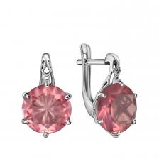 Серебряные серьги с сапфирами и родированием Серебряные серьги с сапфирами и родированием