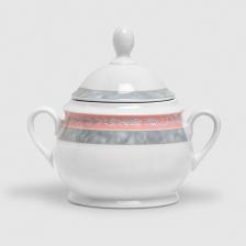 Сахарница Thun 1794 Яна серый мрамор розовый кант 0,35 л Сахарница Thun 1794 Яна серый мрамор розовый кант 0,35 л