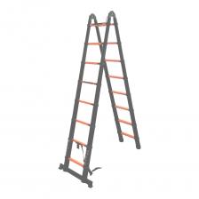 Телескопическая двухсекционная лестница ISMA — это идеальное решение для тех, кто ценит надёжность, функциональность и безопасность. Изготовленная из прочного алюминия, она выдерживает нагрузку до 150 кг, обеспечивая уверенность при работе на высоте.Два режима эксплуатации:Приставная лестница — длина 5 метров, 16 ступенекСтремянка — 2.5 м + 2.5 м, по 8 ступенекТехнические характеристики:Тип: Лестница-стремянкаМатериал: АлюминийВысота в разложенном виде: 5 мВысота в положении стремянки: 2,5 мВысота в сложенном виде: 91 смКоличество ступеней: 8+8Максимальная нагрузка: 150 кгВес: 18,2 кгПреимущества конструкции:Шарнирный механизм нового поколения. Позволяет быстро трансформировать лестницу и надёжно фиксировать её в нужной конфигурации. Повышенная безопасность при работе.Сертификация EN 131. Соответствует европейским стандартам качества и безопасности — можно использовать как в быту, так и на профессиональных объектах.Алюминиевая основа. Лёгкая, прочная и устойчивая к коррозии — подходит для использования в любых условиях.Противоскользящие заглушки. Двухкомпонентные опоры обеспечивают отличное сцепление с поверхностью, предотвращая скольжение.Компактность в сложенном виде. Удобна для хранения и транспортировки — легко помещается в багажник автомобиля или кладовую.Широкие опорные перекладины. Повышают устойчивость и комфорт при работе, особенно на неровных поверхностях. Телескопическая двухсекционная лестница ISMA — это идеальное решение для тех, кто ценит надёжность, функциональность и безопасность. Изготовленная из прочного алюминия, она выдерживает нагрузку до 150 кг, обеспечивая уверенность при работе на высоте.Два режима эксплуатации:Приставная лестница — длина 5 метров, 16 ступенекСтремянка — 2.5 м + 2.5 м, по 8 ступенекТехнические характеристики:Тип: Лестница-стремянкаМатериал: АлюминийВысота в разложенном виде: 5 мВысота в положении стремянки: 2,5 мВысота в сложенном виде: 91 смКоличество ступеней: 8+8Максимальная нагрузка: 150 кгВес: 18,2 кгПреимущества конструкции:Шарнирный механизм нового поколения. Позволяет быстро трансформировать лестницу и надёжно фиксировать её в нужной конфигурации. Повышенная безопасность при работе.Сертификация EN 131. Соответствует европейским стандартам качества и безопасности — можно использовать как в быту, так и на профессиональных объектах.Алюминиевая основа. Лёгкая, прочная и устойчивая к коррозии — подходит для использования в любых условиях.Противоскользящие заглушки. Двухкомпонентные опоры обеспечивают отличное сцепление с поверхностью, предотвращая скольжение.Компактность в сложенном виде. Удобна для хранения и транспортировки — легко помещается в багажник автомобиля или кладовую.Широкие опорные перекладины. Повышают устойчивость и комфорт при работе, особенно на неровных поверхностях.