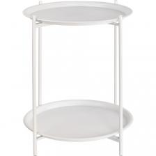 Столик Glasar сервировочный белый 54х54х56 см Столик Glasar сервировочный белый 54х54х56 см