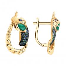 Серьги SOKOLOV из золота с миксом камней 727170 Серьги SOKOLOV из золота с миксом камней 727170