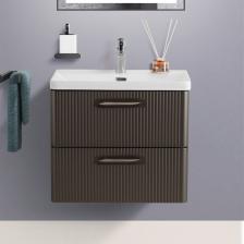 Тумба под раковину без столешницы BelBagno Due 50 подвесная, 2 ящика, оружейная сталь Тумба под раковину без столешницы BelBagno Due 50 подвесная, 2 ящика, оружейная сталь