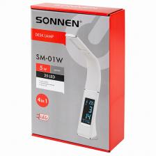 Настольная лампа SONNEN Настольная лампа-светильник на подставке, LCD экран, СВЕТОДИОДНАЯ, 5Вт Настольная лампа SONNEN Настольная лампа-светильник на подставке, LCD экран, СВЕТОДИОДНАЯ, 5Вт
