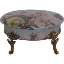 Шкатулка Glasar розовая, на бронзовых ножках, 17х12х8 см Шкатулка Glasar розовая, на бронзовых ножках, 17х12х8 см