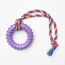 Pet hobby Игрушка для собак Кольцо с шипами на веревке, 8 см Pet hobby Игрушка для собак Кольцо с шипами на веревке, 8 см