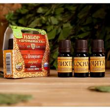 Набор аромамасел Банная забава Лёгкого пара, пихта, сосна, мята 2620829 Набор аромамасел Банная забава Лёгкого пара, пихта, сосна, мята 2620829