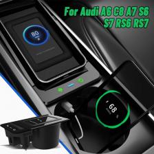 Автомобильное беспроводное зарядное устройство 15 Вт для Audi A6 C8 S6 RS6 A7 S7 RS7 2019 2020 2021 2022 держатель для телефона Мобильная быстрая зарядка внутренняя отделка Автомобильное беспроводное зарядное устройство 15 Вт для Audi A6 C8 S6 RS6 A7 S7 RS7 2019 2020 2021 2022 держатель для телефона Мобильная быстрая зарядка внутренняя отделка