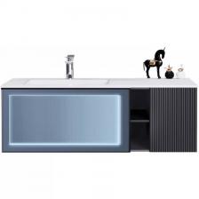 Тумба с раковиной Orans 120 L подвесная синий матовый Тумба с раковиной Orans 120 L подвесная синий матовый