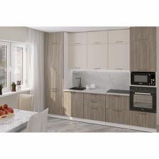Кухонный гарнитур прямой «Фьюджи экстра» 3000 мм, цвет кашемир/джарра/белый Кухонный гарнитур прямой «Фьюджи экстра» 3000 мм, цвет кашемир/джарра/белый