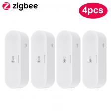 Умный датчик температуры и влажности Tuya Zigbee HomeKit, комнатный термометр для домашней работы с Alexa Google Home Assistant Умный датчик температуры и влажности Tuya Zigbee HomeKit, комнатный термометр для домашней работы с Alexa Google Home Assistant