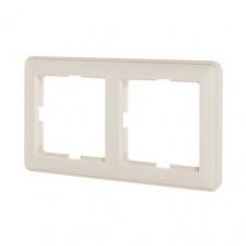 Рамка для розеток и выключателей Schneider Electric W59 2 поста, цвет слоновая кость Рамка для розеток и выключателей Schneider Electric W59 2 поста, цвет слоновая кость