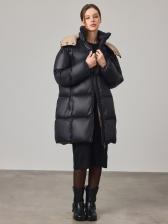 Куртки Just Clothes Удлиненная пуховая куртка с капюшоном Куртки Just Clothes Удлиненная пуховая куртка с капюшоном