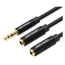 Переходник для аудио кабеля Vention Jack 3.5 mm M/Jack 3.5 mm F x 2, 0,3 м Переходник для аудио кабеля Vention Jack 3.5 mm M/Jack 3.5 mm F x 2, 0,3 м