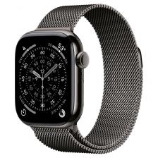 Apple Watch Series 11, 42 мм корпус из титана цвета Темный титан, браслет миланская петля Apple Watch Series 11, 42 мм корпус из титана цвета Темный титан, браслет миланская петля