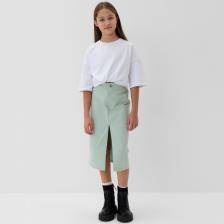 Юбка для девочки MINAKU: Jeans collection, цвет мятный, рост 152 см Юбка для девочки MINAKU: Jeans collection, цвет мятный, рост 152 см