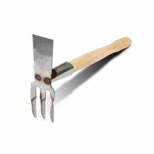 Мотыжка комбинированная, длина 39 см, 3 зубца, нержавеющая сталь Мотыжка комбинированная, длина 39 см, 3 зубца, нержавеющая сталь