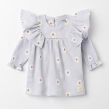 Платье для девочки с «Крошка Я. Ромашка», рост 68-74 см, серое Платье для девочки с «Крошка Я. Ромашка», рост 68-74 см, серое