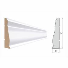 Наличник для отделки МДФ 70G, 2200x70x16 мм, цвет белый Наличник для отделки МДФ 70G, 2200x70x16 мм, цвет белый